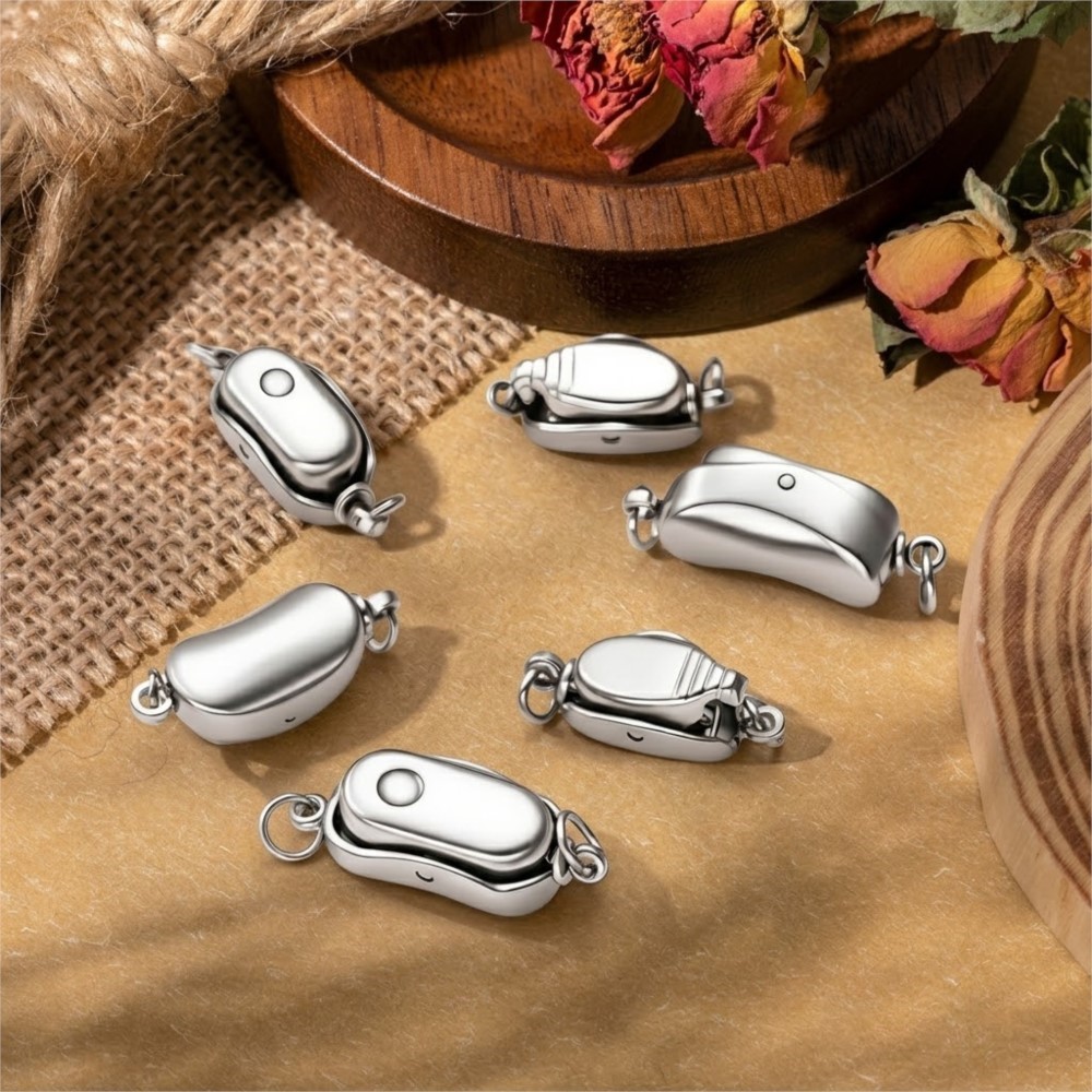 2/5Pcs Stainless Steel Peanut  - Pearl Trim Chain recension och pris
